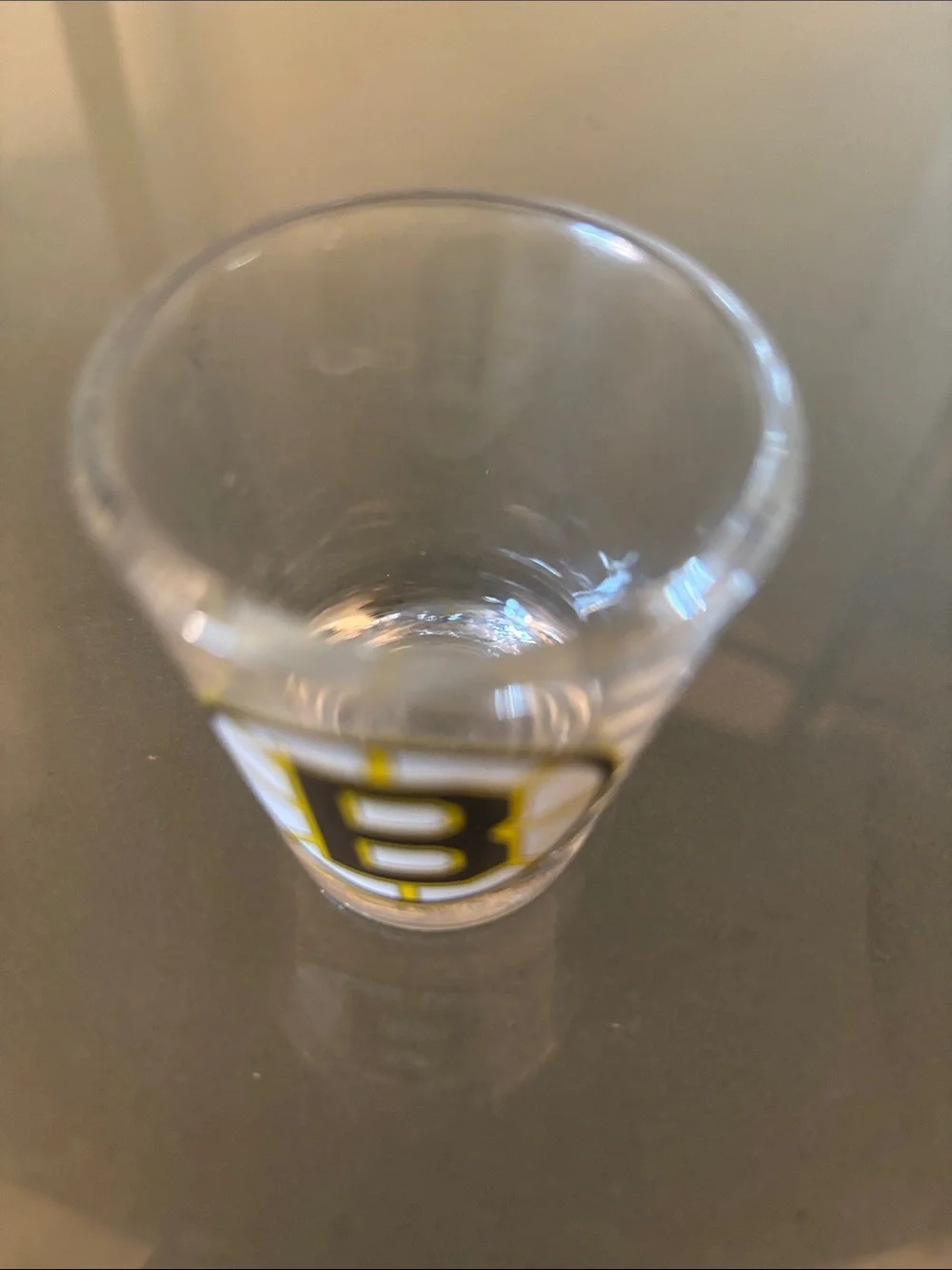 Boston Bruins Glass Shot Glass - Black & Gold